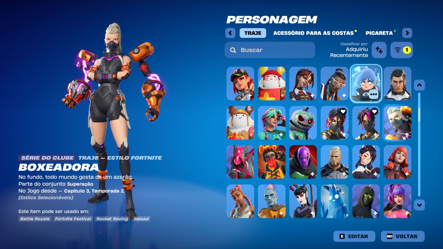 CONTA FORTNITE | WONDER + GALAXY + IKONIK + MINTY + REFLEXO FURTIVO | S3