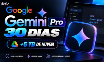 (MENOR PREÇO) Google Gemini 3 Pro 30 DIAS + 5TB de Armazenamento