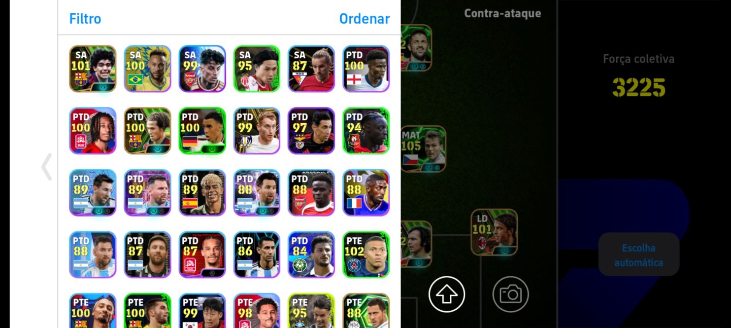 Conta eFootball Top Tier | Força 3225 | CR7 107 + Kane 107 + Casillas 105