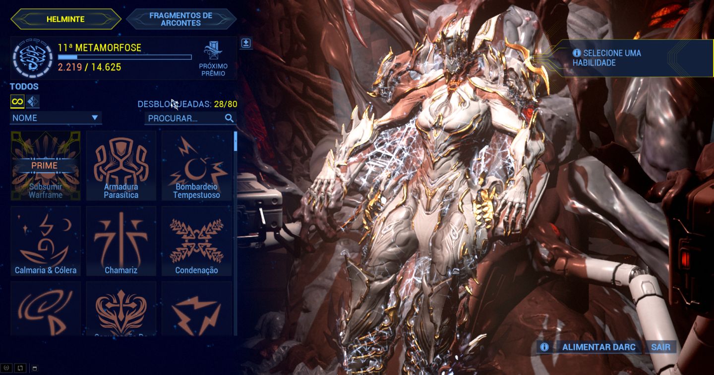 Conta warframe MR19, saldo atual: 570 platinas