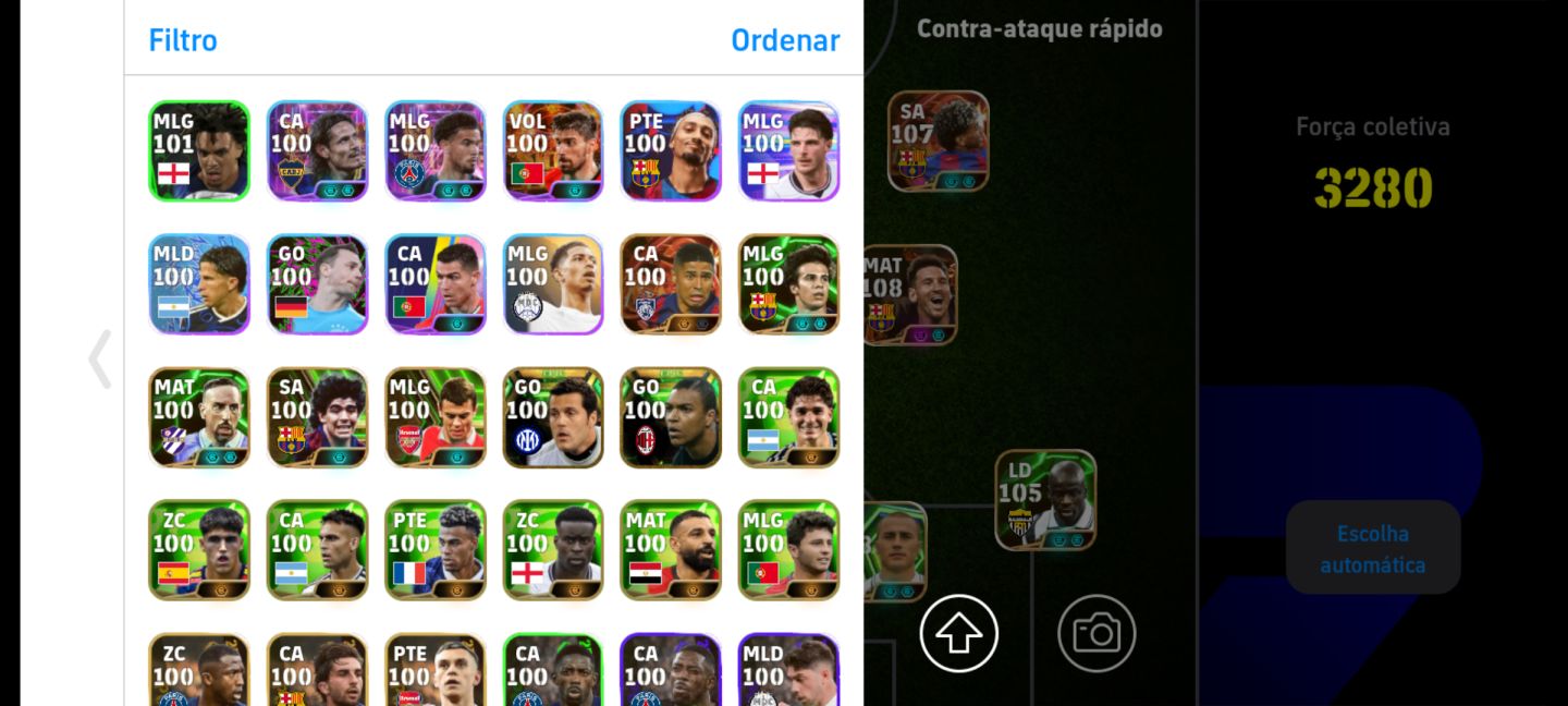 CONTA EFOOTBALL 3280 DE FORÇA
