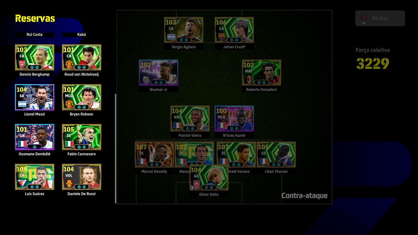 Conta efootball playstation melhor conta do jogo em quesito zaga e bons extras