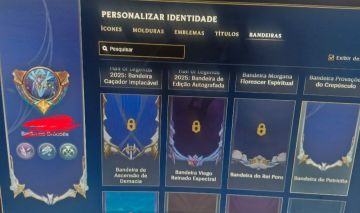 Conta de legue of legends com baner
