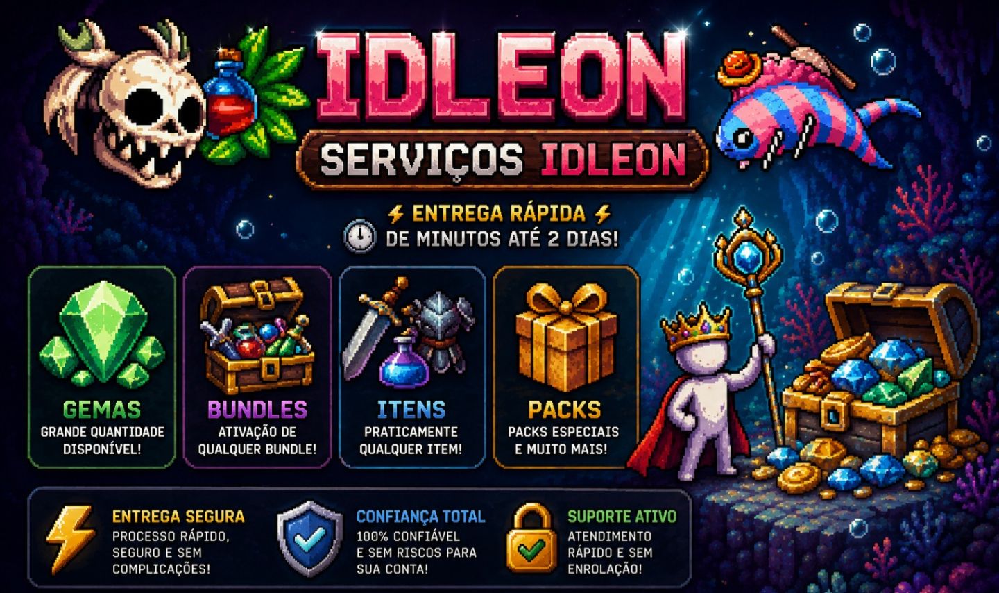Serviço Legends of Idleon | Gemas, Bundles, Packs Especiais e Muito Mais!