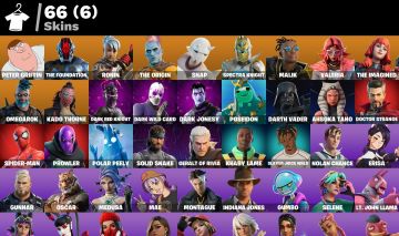 CONTA FORTNITE 66 SKINS/DARK RED & JONESY & WILD/SPIDER-MAN/DOCTOR STRANGE