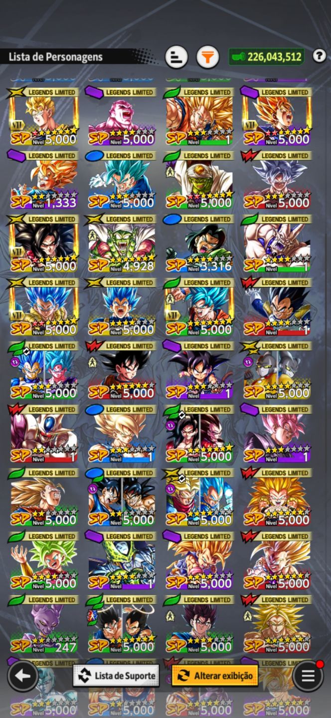 Conta dragon ball legends ótima pra começar