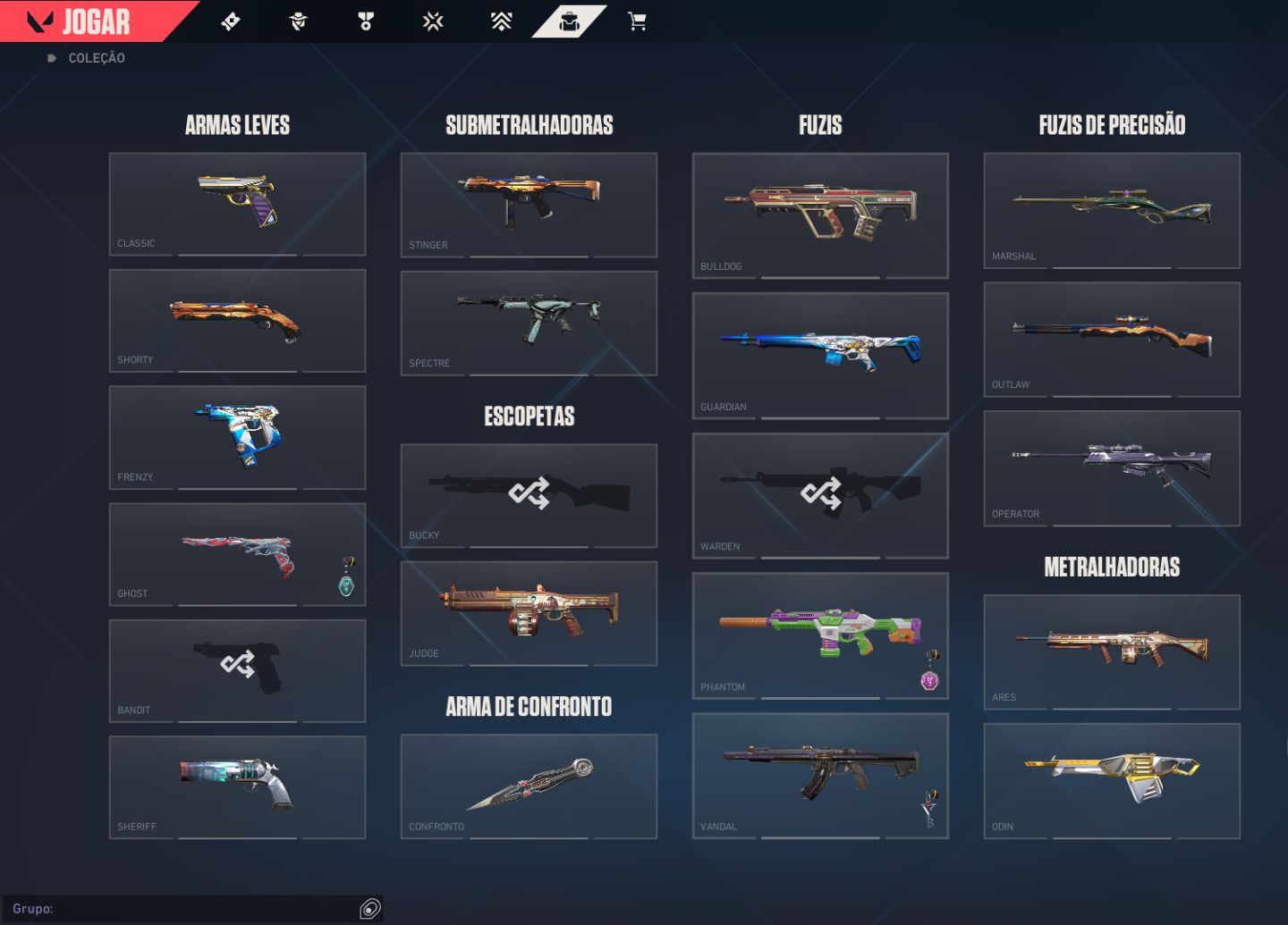 CONTA VALORANT FULL ACESSO COM VARIAS SKINS. SAQUEADORA SUBLIME ETC