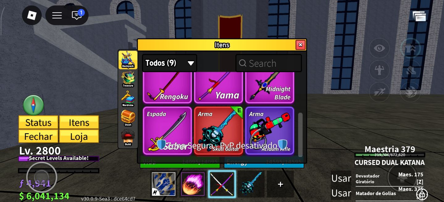 Conta de blox fruit level 2800