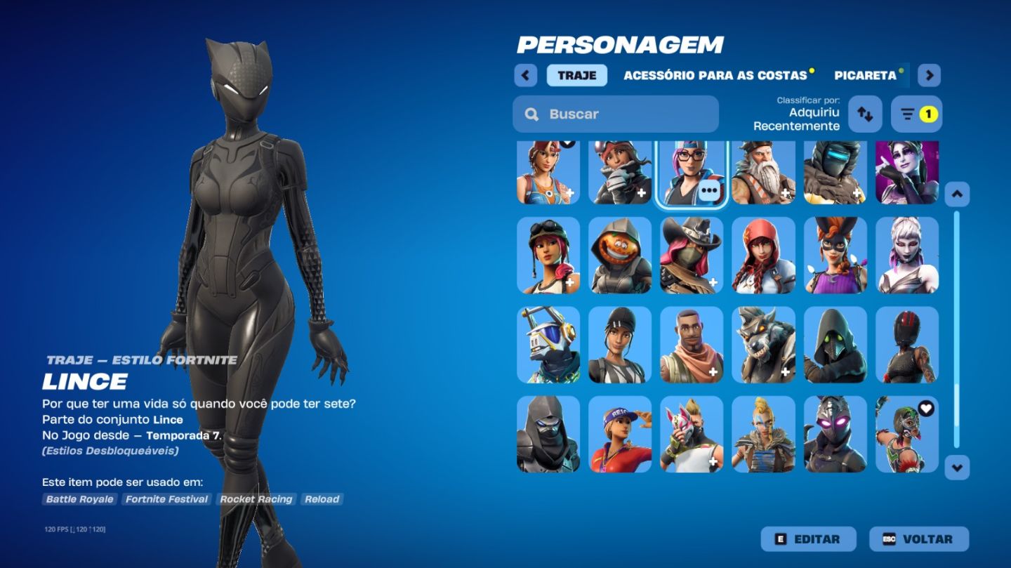 CONTA FORTNITE COM MINTY TRAVIS SCOTT EMINEM E MUITO MAIS
