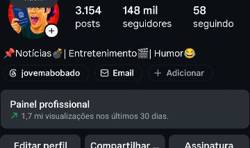 Conta Instagram 148 mil seguidores