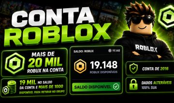 CONTA ROBLOX COM +20 MIL ROBUX DISPONÍVEL E MUITO MAIS [PREÇO NEGOCIÁVEL]