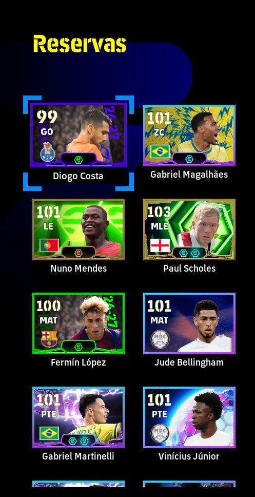 EFootball CONTA STEAM FORÇA 3168 | DROGBA 103 + JAVIER SAVIOLA 105 + LAMINE YA