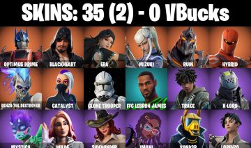 CONTA FORTNITE COM 35 SKINS ERA/STRAV/TEGAN/RELIK/X-LORD/RUIN/WILDE/MYSTCA/
