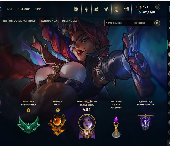 Conta Lol para Mono Kaisa - Skin Rara Negociavel ( 399 SKINS)