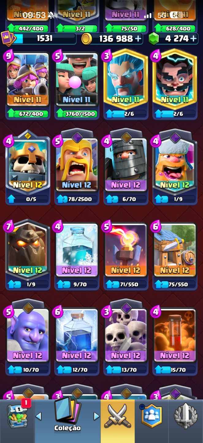 CONTA DE CLASH ROYALE