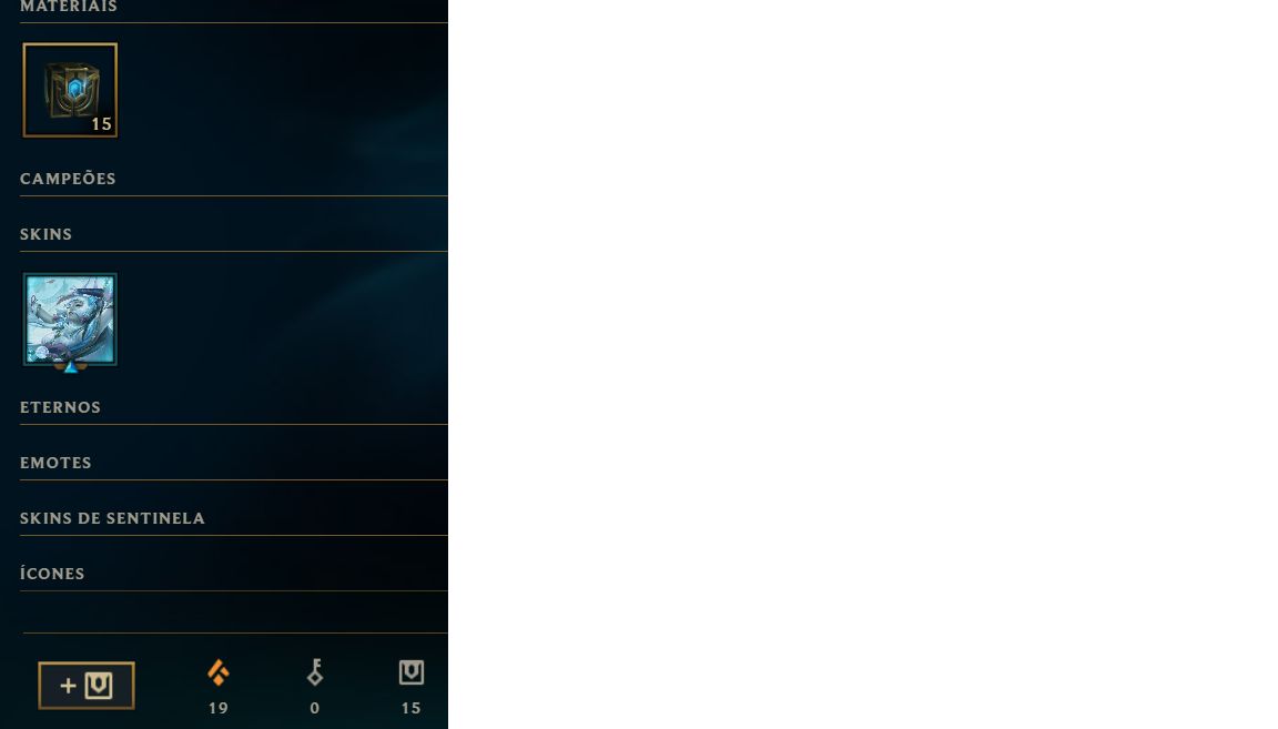 CONTA D1 MAIN SUP, COM SKIN PYKE EMPIREO, LEONA CRYSTALIS MOTUS E ANNIEVERSARIO