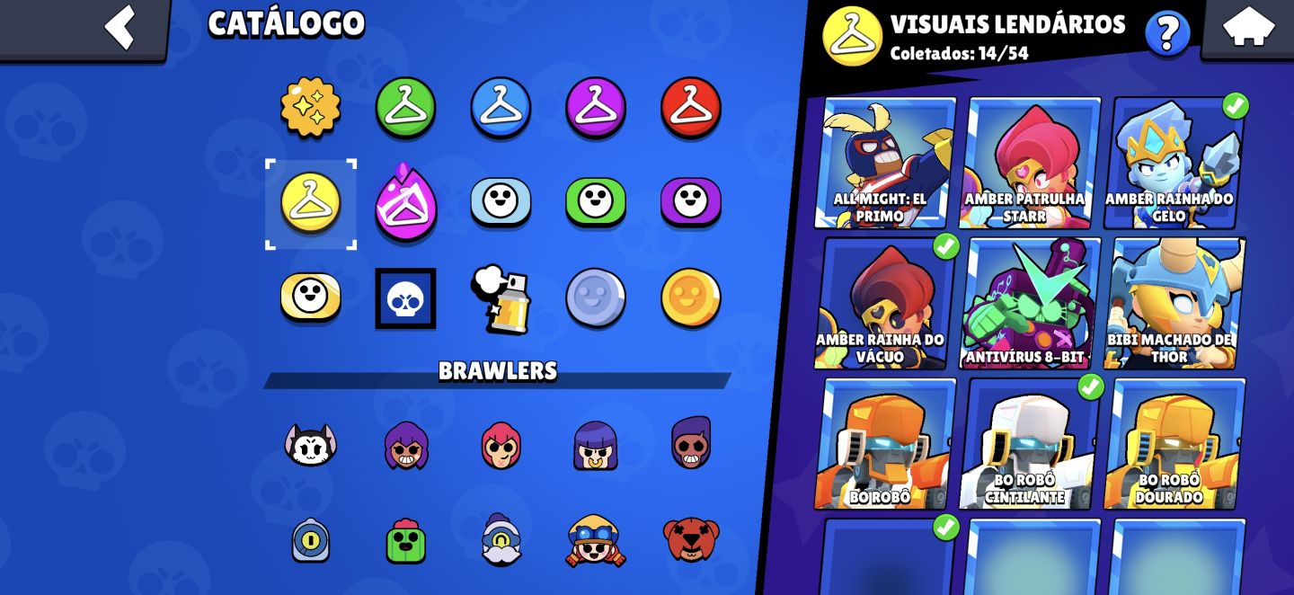 CONTA DE BRAWL STARS AVANÇADA COM TODOS OS BRAWLERS E MUITO RECURSO