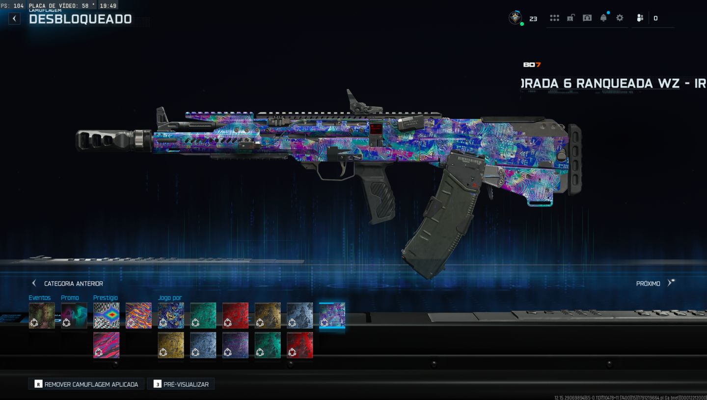 CONTA CALL OF DUTY: WARZONE. IRIDESCENTE O RANK MAIS DIFÍCIL DA TEMPORADA!