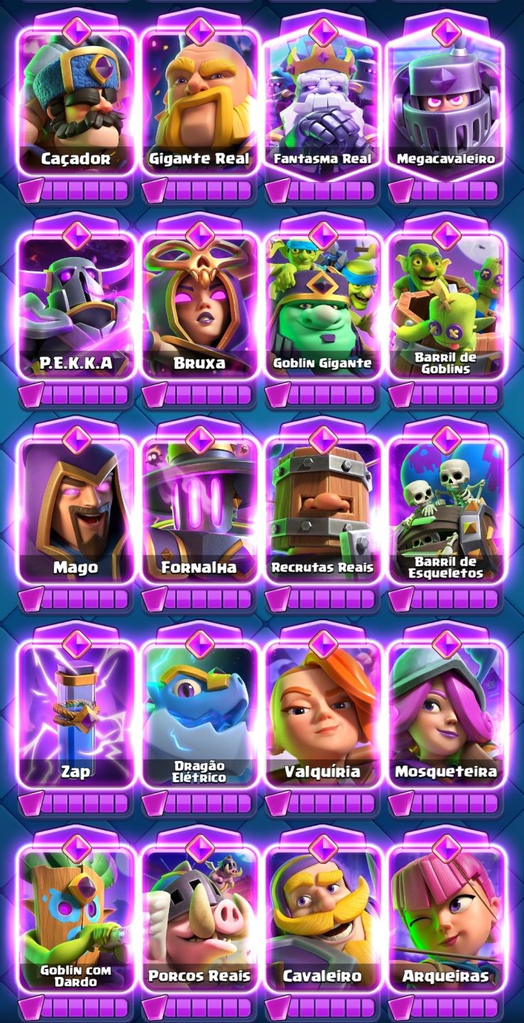 Conta Clash Royale Arena 28 | NV 16 | 28 Evoluções + CRL (22, 24, 25)