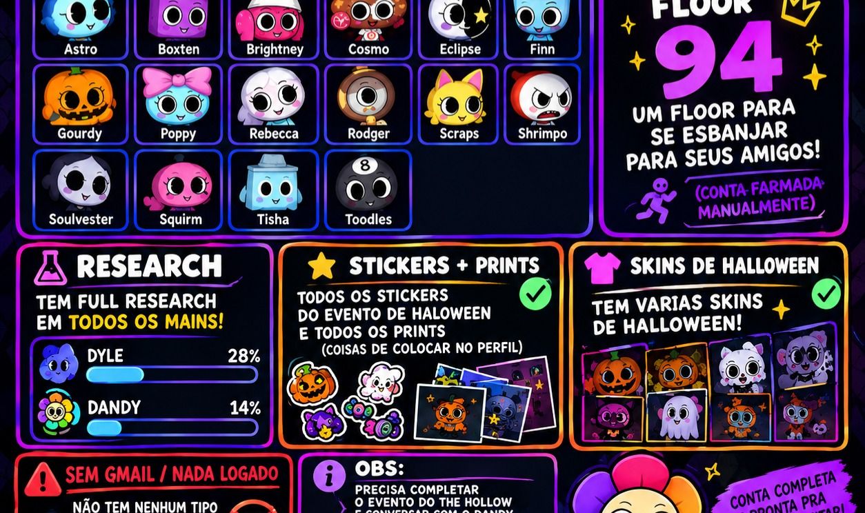 Contas De Dandys World - Varias opções !
