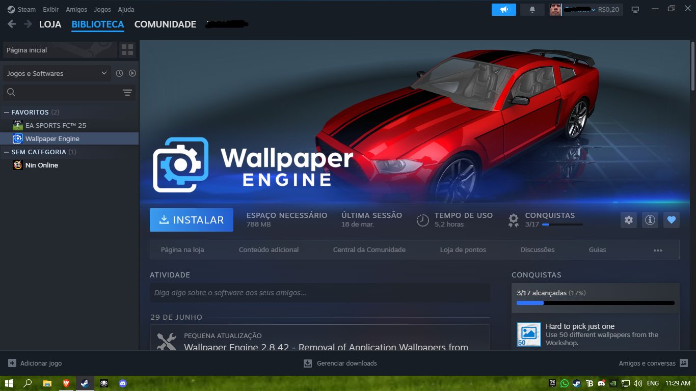 CONTA STEAM COM WPP E EA 25