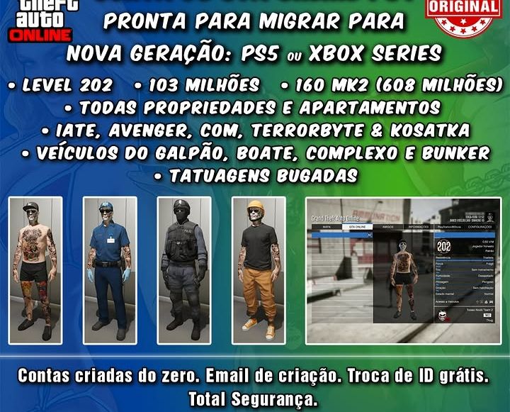 Conta GTA online upada