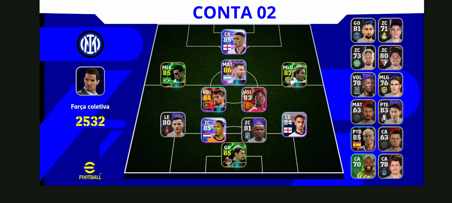 Contas Efootball Iniciais com Épicos/big Times Garantidos! Vol. 07