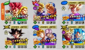 Dragon ball legends, 2 metas 14 estrelas varios Lfs + 10K Cristais (android)