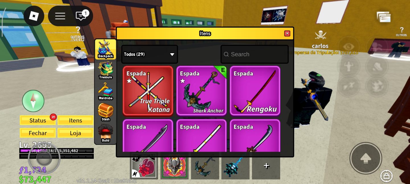 Conta de Blox Fruits com Dragon Permanente
