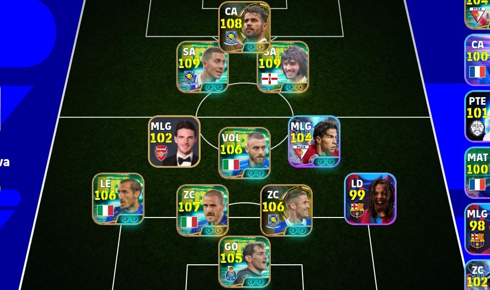 CONTA EFOOTBALL FULL 3230+ COM 7 PAGOS, GEORGE BEST 109,HAZARD 109,ETC