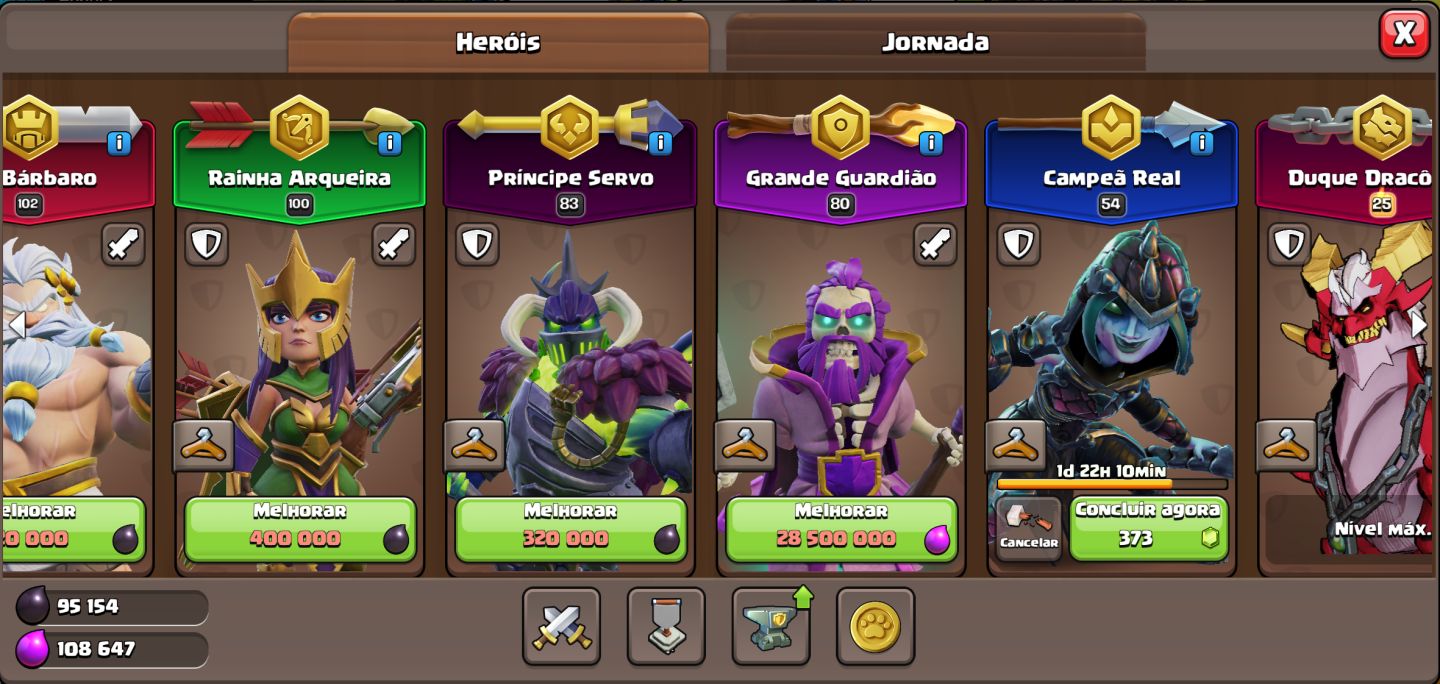 Conta Top CV18 Recente com 1500 gemas