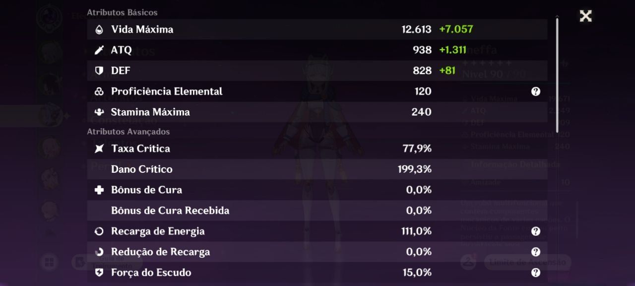 Conta Genshin Zibai + Assinatura, Ineffa + Assinatura, Linnea, Columbina e mais.