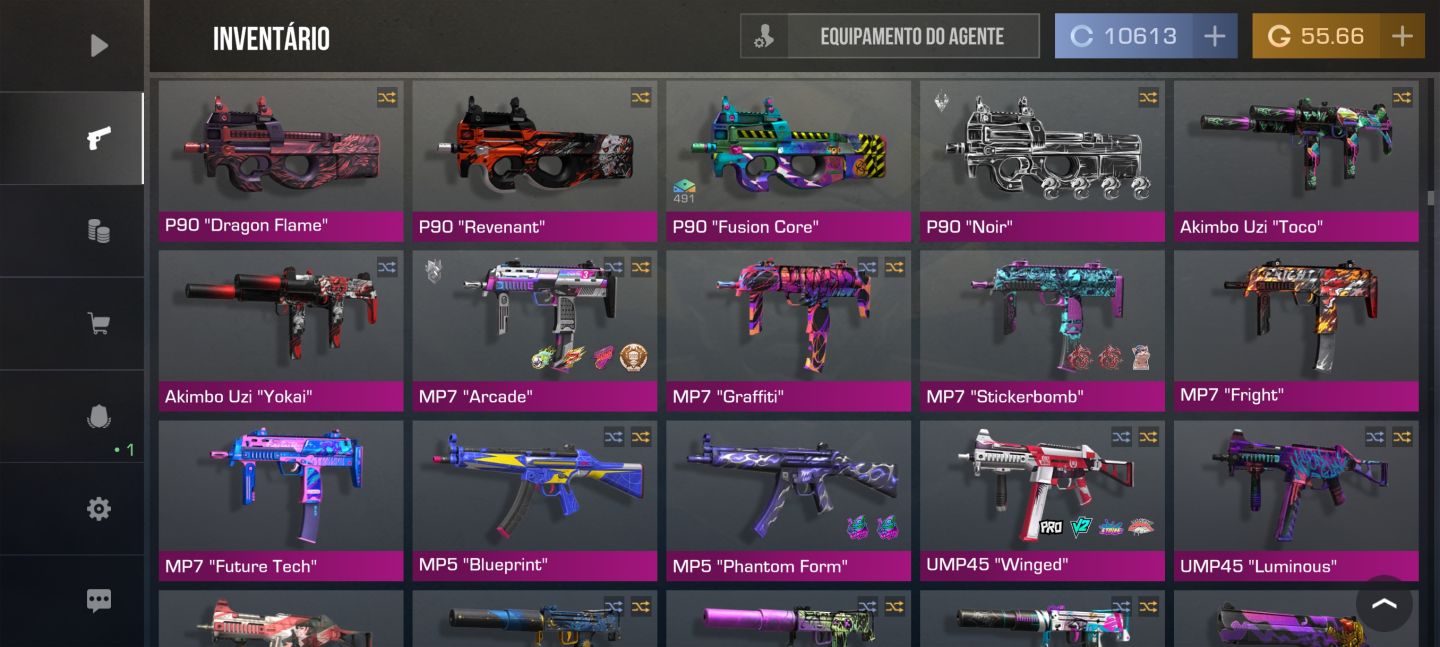 CONTA DE STANDOFF 2 COM MAIS DE 600 ITENS avaliada em 167k gold
