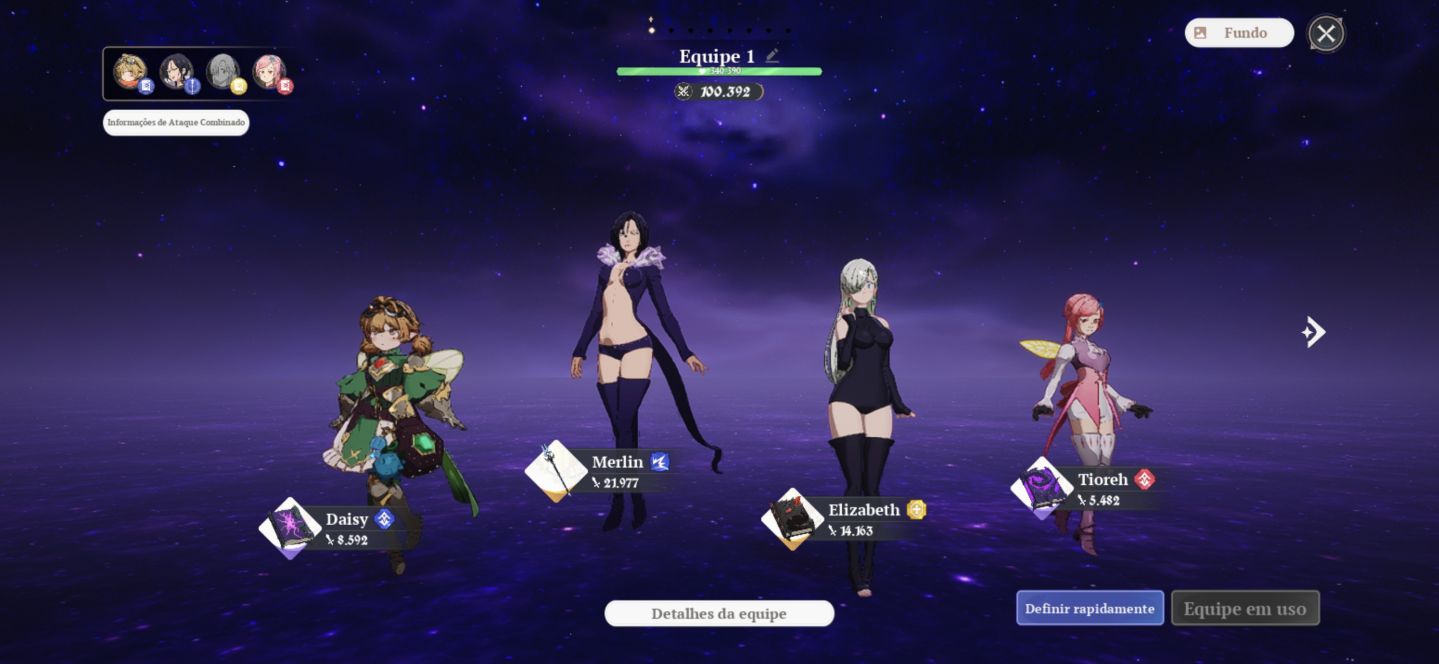 7DS ORIGIN | MERLIN P7+ELIZABETH P4+DEISE P4+ 20K FRAGMENTOS