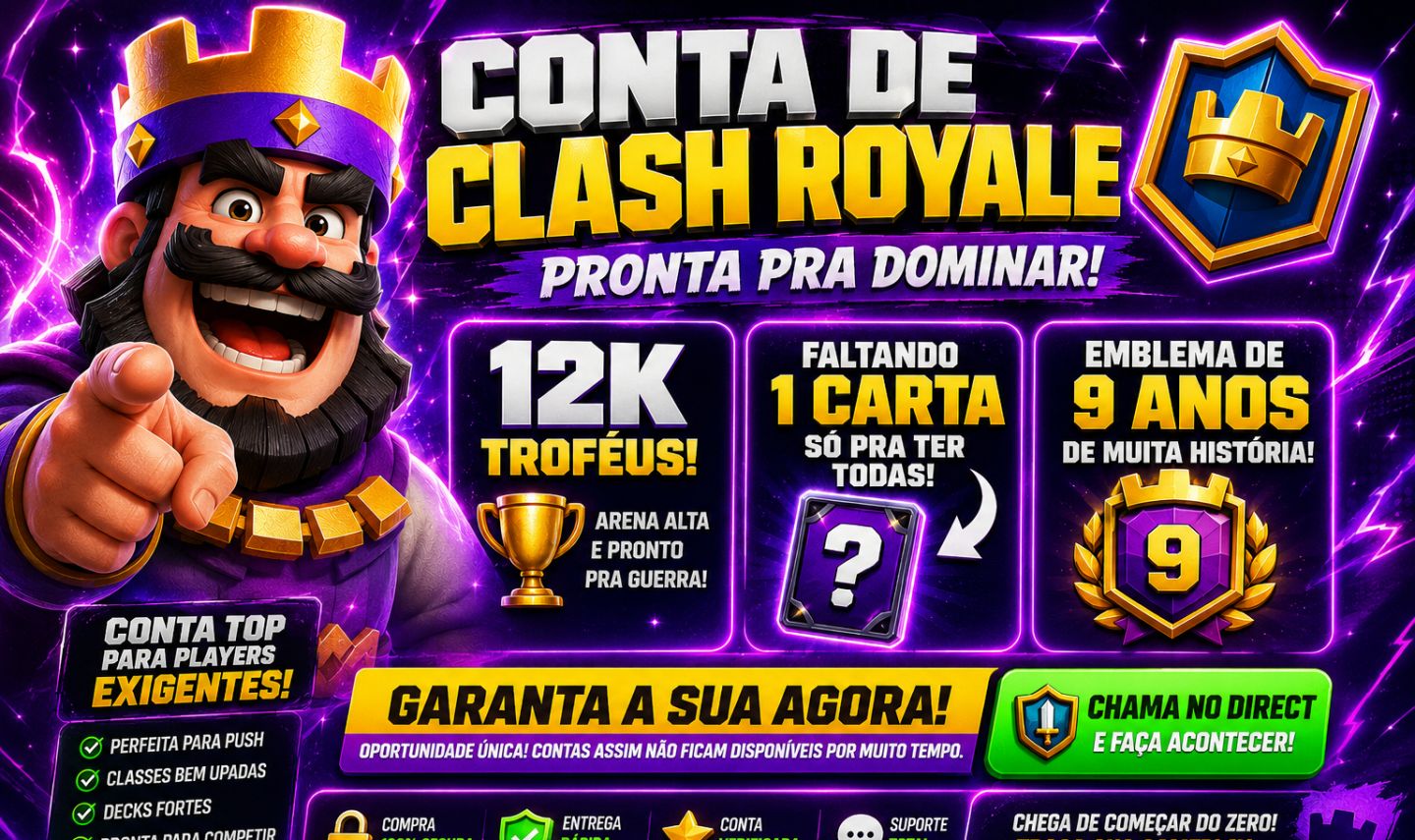 CONTA 12K TROFEUS / EMBLEMA 9 ANOS DE JOGO / FALTANDO 1 CARTA PARA TER TODAS