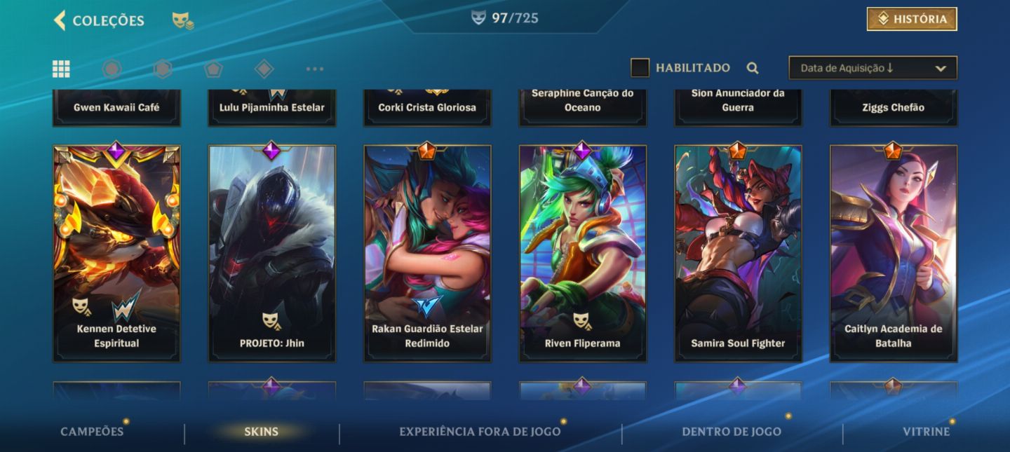 Conta wild rift com quase 100 skins