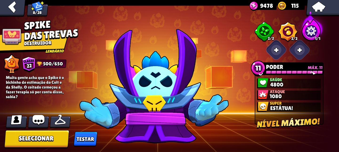 Super conta Brawl start com skin da Shelly estelar e muitos Brawl pass
