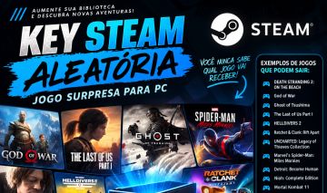 KEY STEAM ALEATÓRIA DESCUBRA SEU PRÓXIMO JOGO. edição Playstation.
