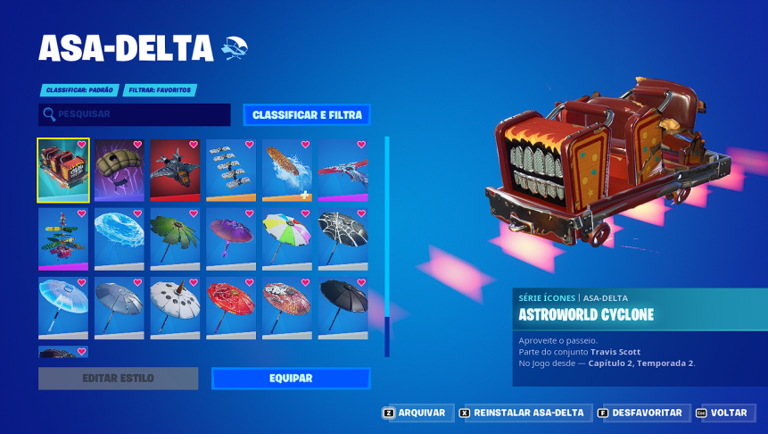 Conta fortnite rara (picaretas tryhard e skins que não vem mais a loja)