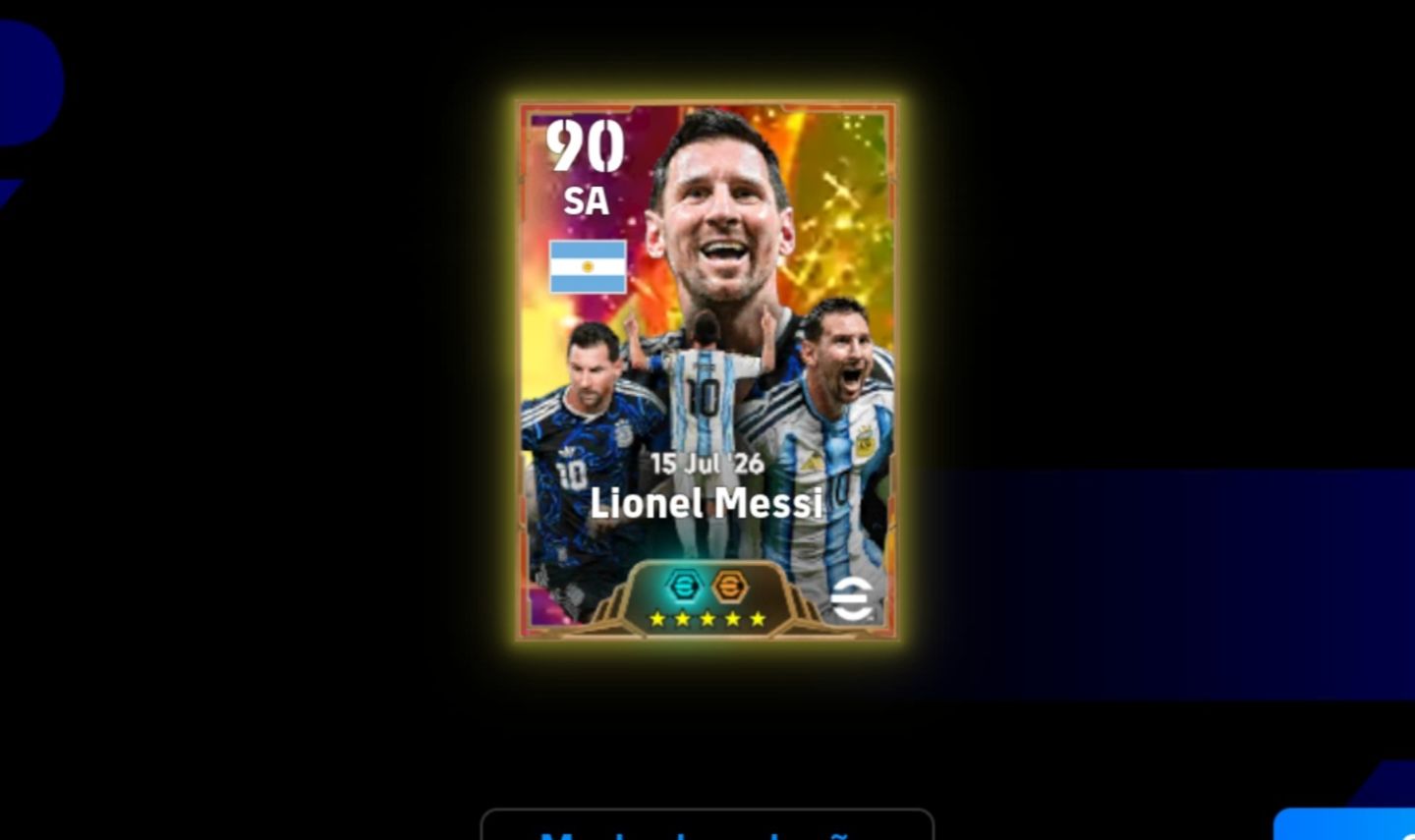 Conta com novo Messi 111 de over