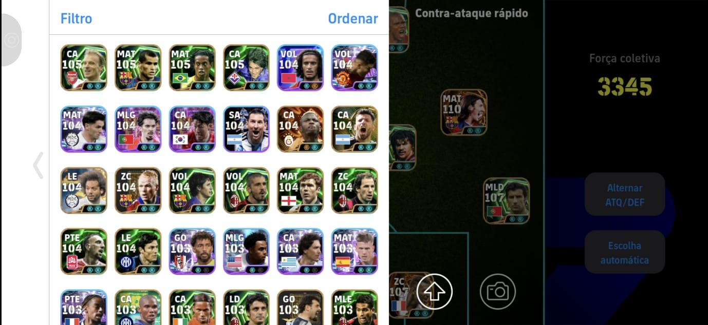 Efootbal conta top 3345 força