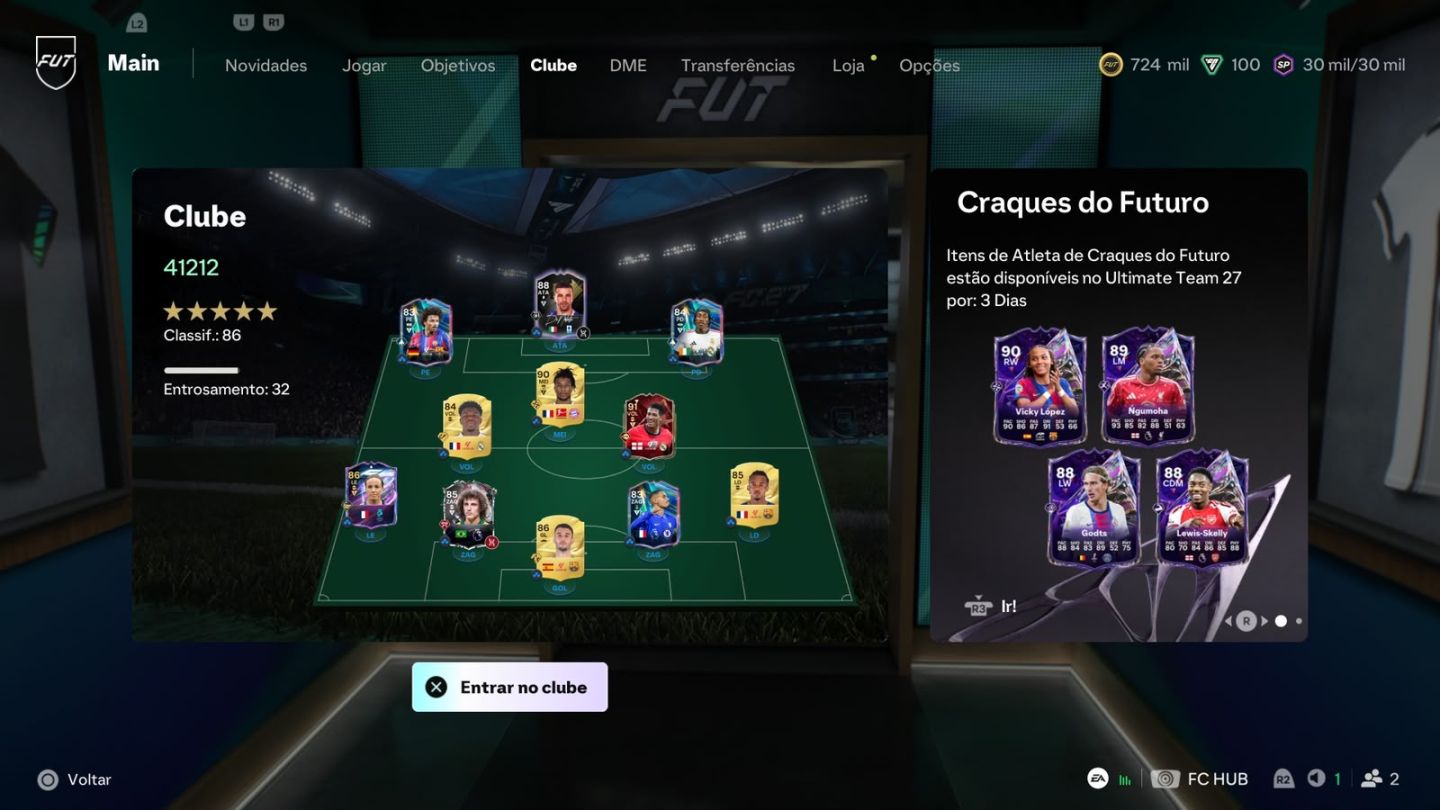 CONTA EA FC 27 PS5 ULTIMATE TEAM COM 800K