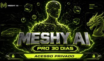 MESHY AI PRO | [PRIVADO] | MELHOR IA PARA GERAÇÃO 3D | CRÉDITOS GARANTIDOS