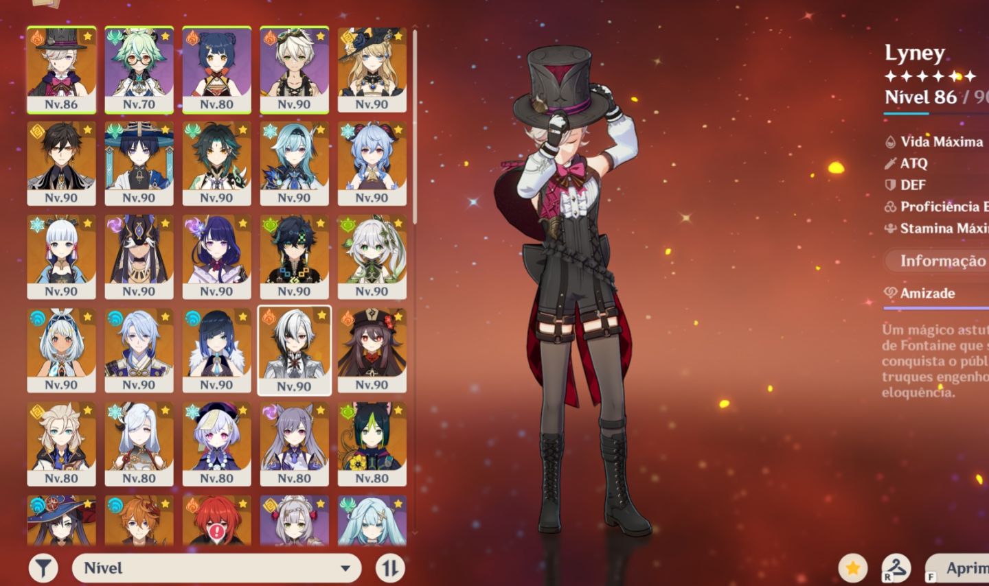Conta genshin impact antiga