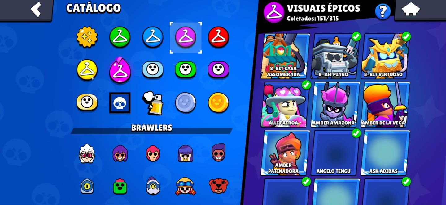 Conta BrawlStars ENDGAME - 50 LVL 11 - 300 SKINS - FULL BUFFIES - Passe Ativo
