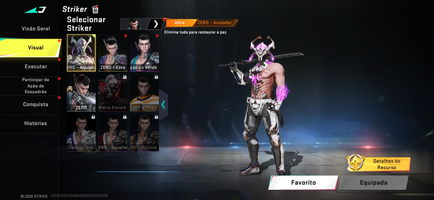 CONTA DE BLODSTRIKE COM DUAS ETERNA E COLLABS