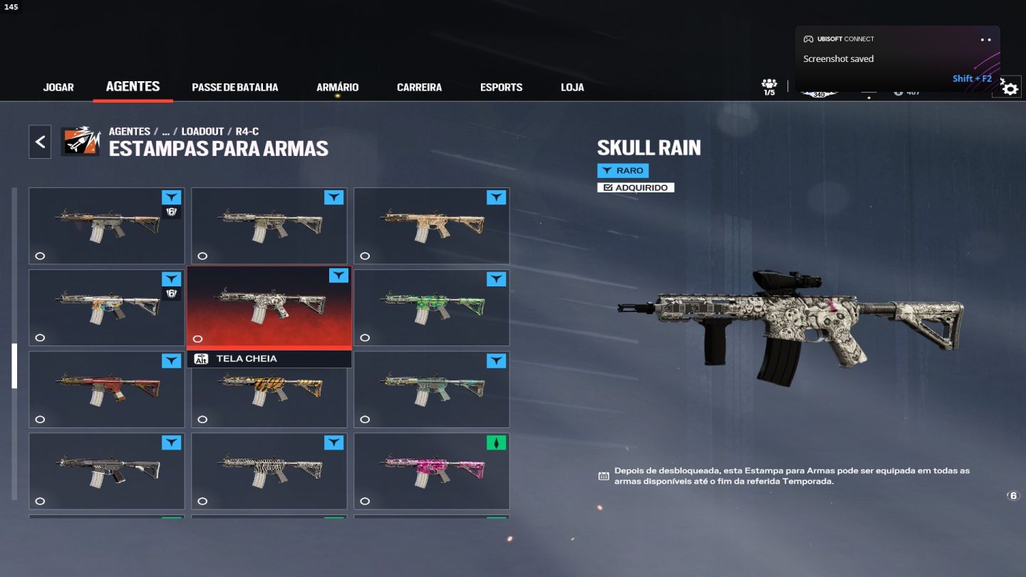 Conta Full Geleira e com Carbono de R6