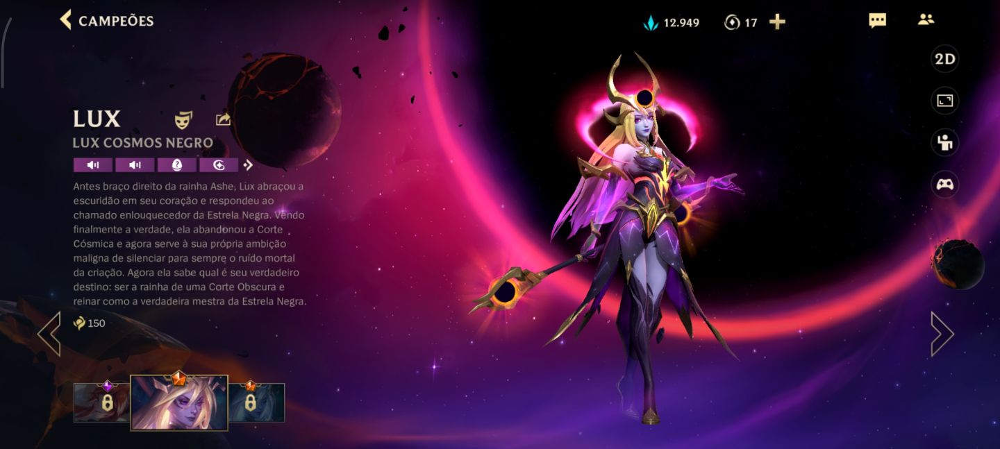 CONTA WILD RIFT (76 SKINS NO TOTAL)