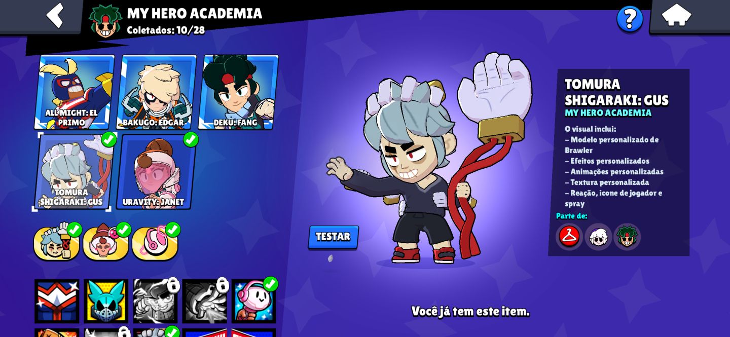 CONTA DE BRAWL STARS(57441 troféus, 17535 blings e 39 gemas)
