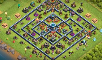 CV13 TOP com muro ful, 5 CONSTRUTORES, MAIS DE 4 MIL GEMAS, VARIOS ITENS MÁGICOS